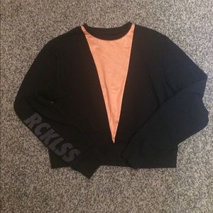 Young and Reckless Cropped Crewneck Sweatshirt